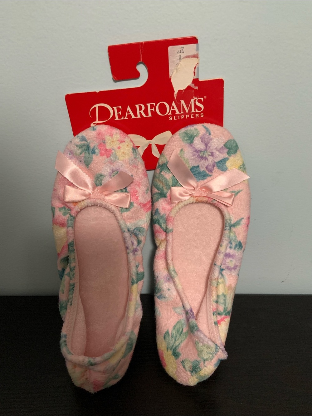 Floral Dearfoams Slippers NOS size 8-9
